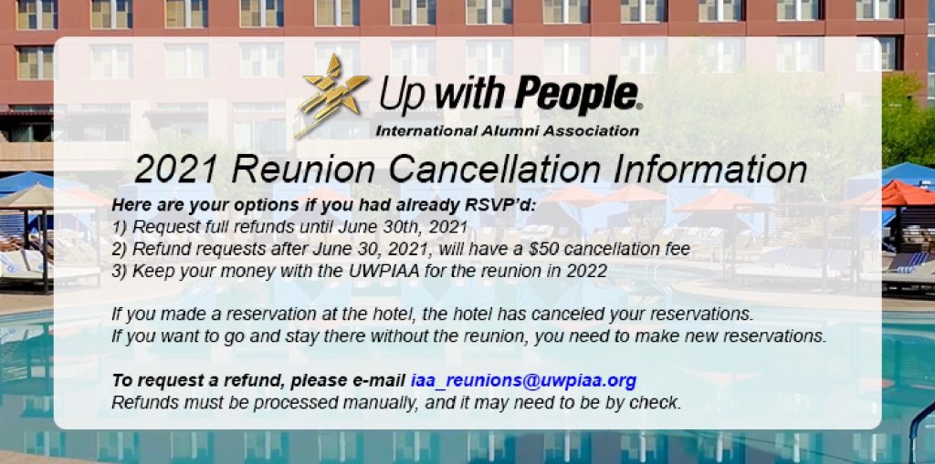 Reunion Cancellation Information