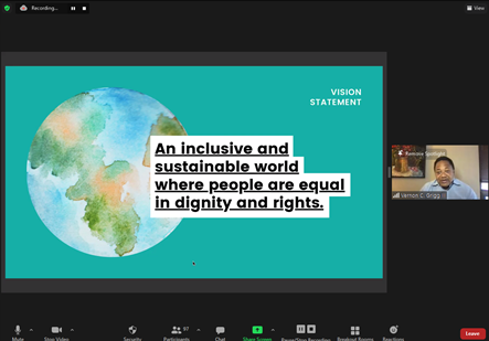 Vernon C. Grigg III Presentation at VEAM 2021 "An inclusive and sustainable world where people are equal in dignity and rights."